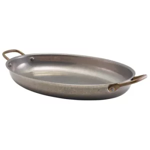 GenWare Vintage Steel Oval Dish 34 x 23cm/13.4 x 9.1"