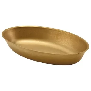 GenWare Vintage Steel Oval Dish Gold 17.5 x 11cm/6.9 x 4.3"