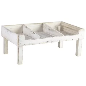 GenWare White Wash Wooden Display Crate Stand