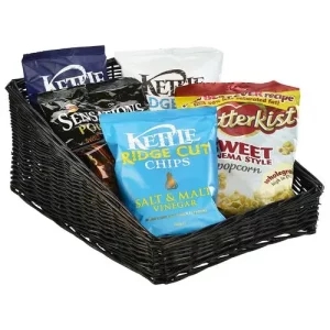 GenWare Wicker Display Basket Black 46 x 36 x 20cm/18.1 x 14.2 x 7.9"