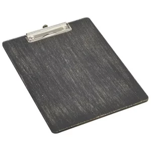 GenWare Wooden Menu Clipboard A4 Black 24 x 32 x 0.6cm/9.4 x 12.6 x 0.2"