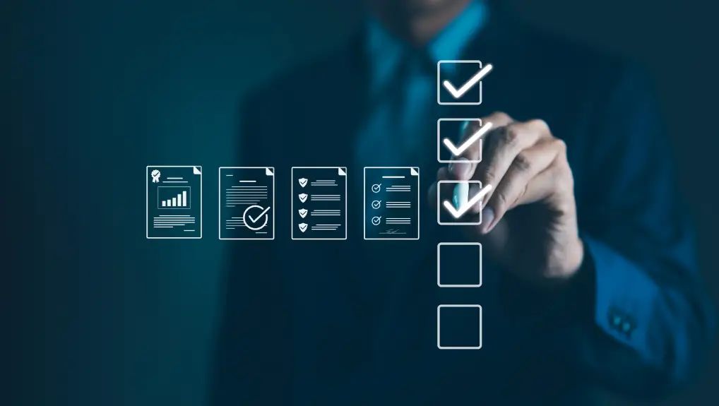 Image of digital checklist, representing quality assurance and document control processes