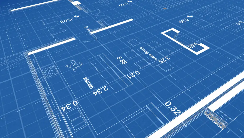 Image of commercial kitchen blueprint - catering equipment ordering process