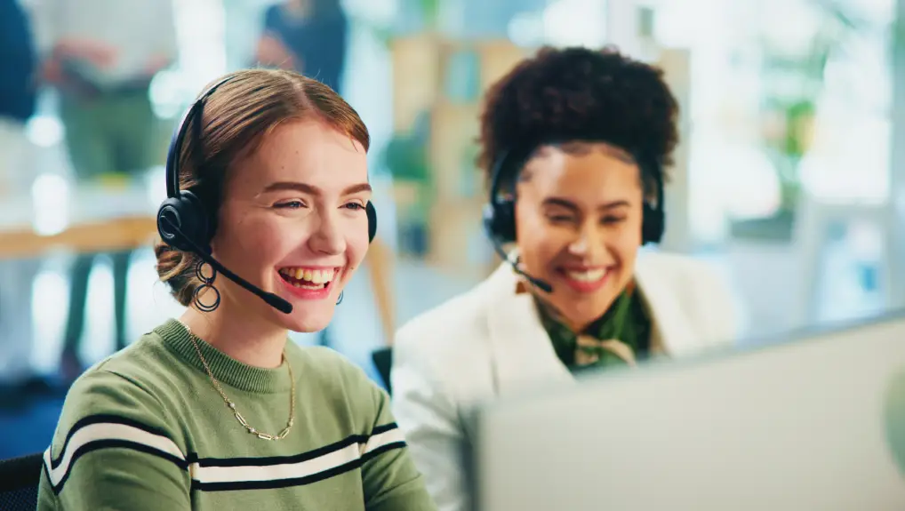 Image of Coworking, people and friends with teamwork for customer service