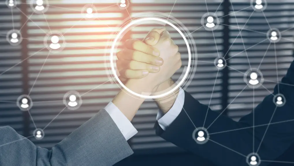 Image of Teamwork and supplier relations concept