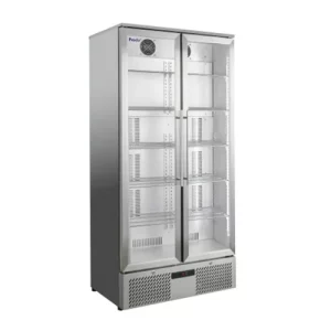 Prodis Low Energy Double Door Stainless Steel Finish Upright Bottle Cooler