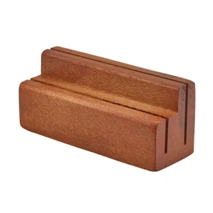 GenWare Acacia Wood Menu Stand 2 Slot