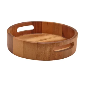 GenWare Acacia Wood Round Serving Tray 25cm/10"