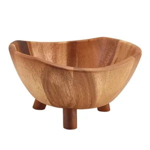 GenWare Acacia Wood Tripod Bowl 25cm/10"