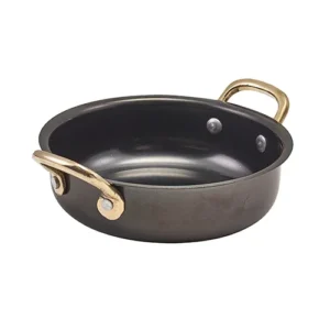 GenWare Black Vintage Steel Round Dish 13.5 x 3.75cm/5 x 1.5"