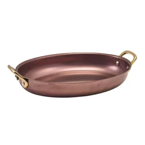 GenWare Copper Vintage Steel Oval Dish 24.5 x 17.5cm/9.5 x 7"