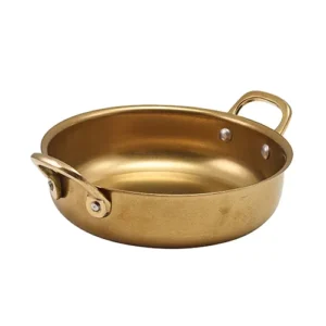 GenWare Gold Vintage Steel Round Dish 15.5 x 4cm/6 x 1.5"