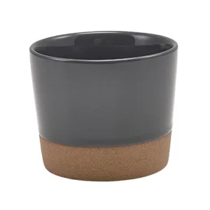 GenWare Kava Dark Grey Stoneware Chip Cup 9 x 7.4cm/3.5 x 3"