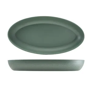 GenWare Melamine Green Jute Deep Oval Dish 55 x 27.5 x 7.5cm/21.5 x 11 x 3"