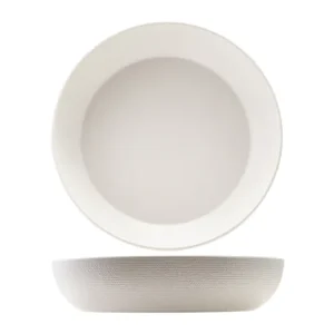 GenWare Melamine White Jute Buffet Bowl 35 x 7.5cm/13.5 x 3"