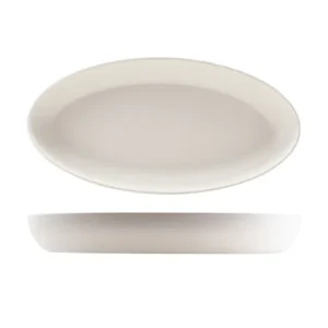 GenWare Melamine White Jute Deep Oval Dish 55 x 27.5 x 7.5cm/21.5 x 11 x 3"