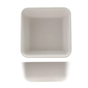 GenWare Melamine White Jute Square Buffet Bowl 25cm/10"