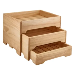 GenWare Hevea Wood 3 Tier Display Stand GN 1/2