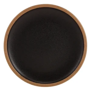 GenWare Kava Stoneware Coupe Plate Black 20cm/7.87"