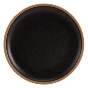 GenWare Kava Stoneware Coupe Plate Black 26cm/10.24"