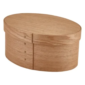 GenWare Wood Veneer Oval Bread Box Light