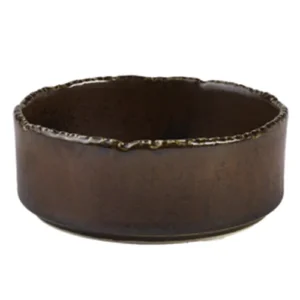 Genware Roko Porcelain Cinder Presentation Bowl Black 13cm/5.12"