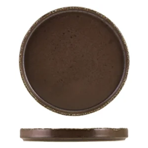 Genware Roko Porcelain Cinder Presentation Plate Black 21cm/8.26"