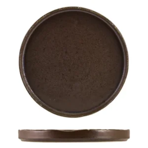 Genware Roko Porcelain Cinder Presentation Plate Black 26cm/10.23"