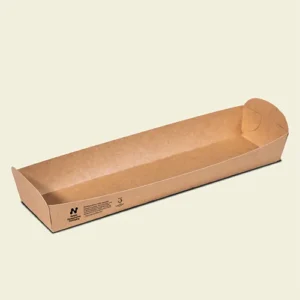 Notpla Hot Dog Tray 25.4 x 7.6cm/10 x 3”