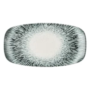 Churchill Super Vitrified Lume Rectangular Plate Black 35.26 x 18.75cm/13.88 x 7.38"