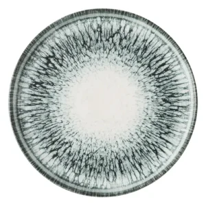 Churchill Super Vitrified Lume Walled Plate Black 15.65cm/6.16"