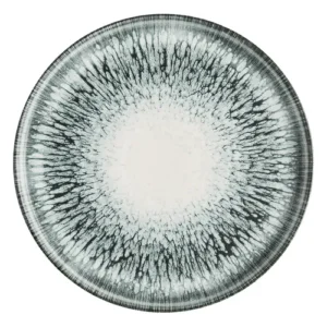 Churchill Super Vitrified Lume Walled Plate Black 26cm/10.25"
