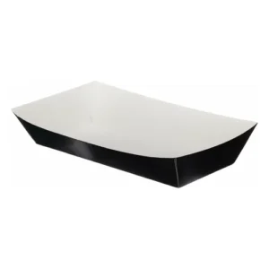 Go-Pak Meal Tray Black 19.2 x 8.5cm/7.6 x 3.3"
