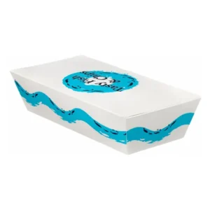 Go-Pak Patterned Fish and Chip Box 10 x 6.2cm/3.9 x 2.4"
