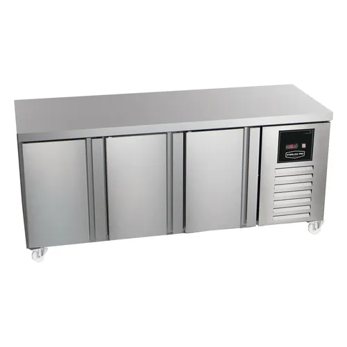 Sterling Pro Green 3 Door Freezer Counter Plain Top