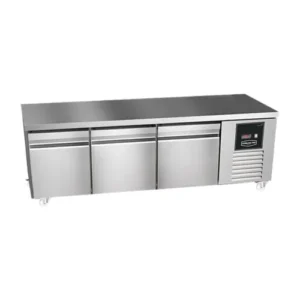 Sterling Pro Green 3 Door Stainless Steel Low Height Fridge Counter 3 x 2/3 Drawers