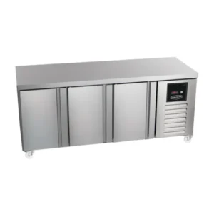 Sterling Pro Green Stainless Steel 3 Door Fridge Counter 60cm Deep