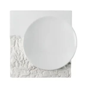 DPS Terra Square Plate White 20cm/7.75"