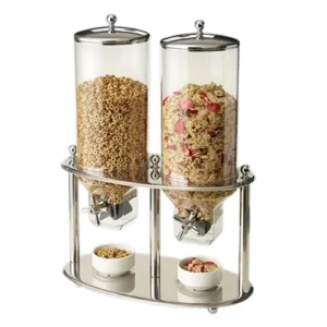 Steelite Double Cereal Dispenser 48.3 x 27.9 x 78.7cm/19 x 11 x 31"